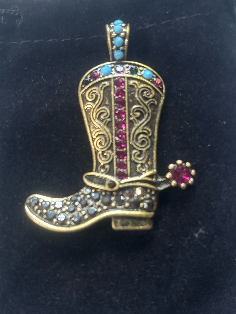 Western cowboy boot pendant